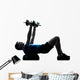 Man Exercising Bosu Weight Wall Decal