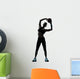 Woman Exercising Fitness Ball Wall Decal