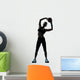 Woman Exercising Fitness Ball Wall Decal