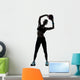 Woman Exercising Fitness Ball Wall Decal