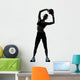 Woman Exercising Fitness Ball Wall Decal