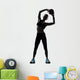 Woman Exercising Fitness Ball Wall Decal