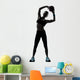 Woman Exercising Fitness Ball Wall Decal