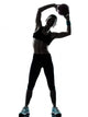 Woman Exercising Fitness Ball Wall Decal