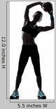 Woman Exercising Fitness Ball Wall Decal