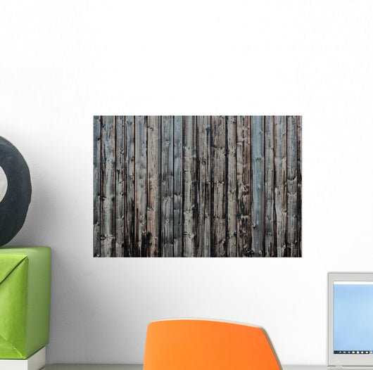 Old Weathered Boards Vertical Wall Decal