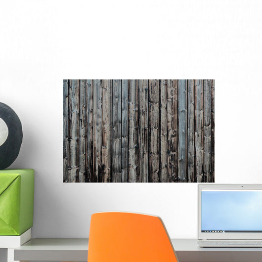 Old Weathered Boards Vertical Wall Decal