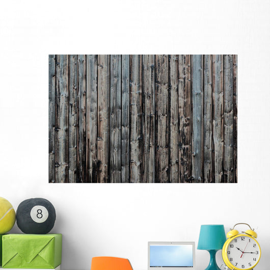 Old Weathered Boards Vertical Wall Decal