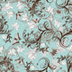 Seamless Floral and Butterfly Pattern 1 Wall Decal