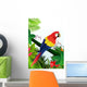Macaw Bird Tropical Forest Wall Decal