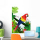 Macaw Bird Tropical Forest Wall Decal