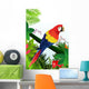 Macaw Bird Tropical Forest Wall Decal