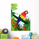 Macaw Bird Tropical Forest Wall Decal