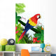 Macaw Bird Tropical Forest Wall Decal