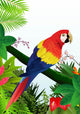 Macaw Bird Tropical Forest Wall Decal
