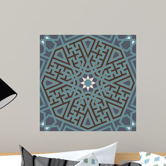 Seamless Arabesque Tangled Line Pattern Wall Decal