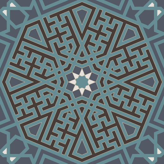 Seamless Arabesque Tangled Line Pattern Wall Decal