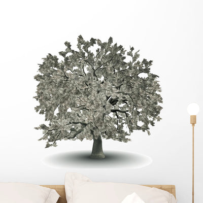 100 Dollar Tree Wall Decal shown on a wall