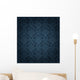 Seamless Deep-Blue Damask Pattern Wall Decal