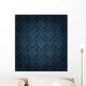 Seamless Deep-Blue Damask Pattern Wall Decal
