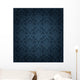 Seamless Deep-Blue Damask Pattern Wall Decal
