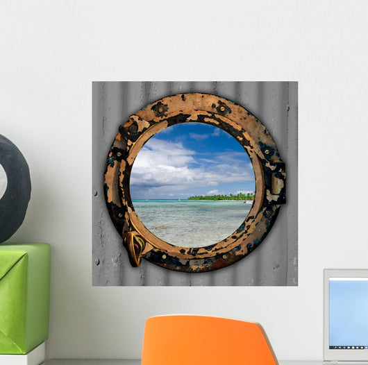 Beach Port Hole Wall Decal