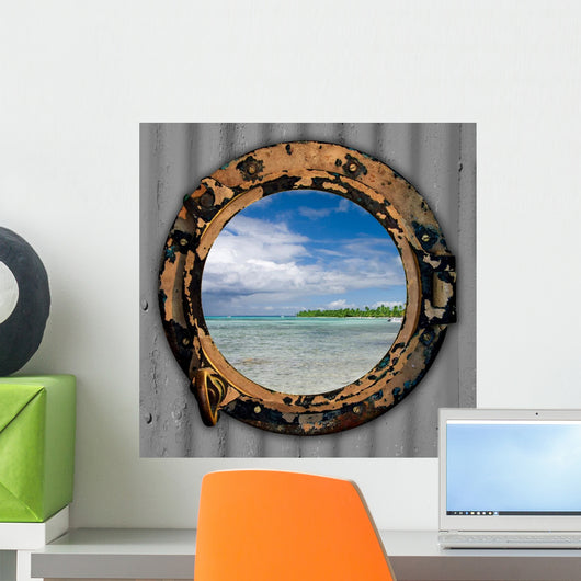 Beach Port Hole Wall Decal