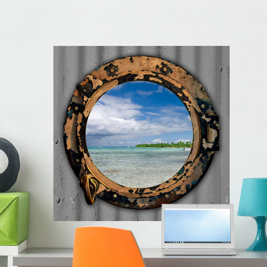 Beach Port Hole Wall Decal