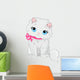 Cute White Cat Wall Decal