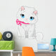 Cute White Cat Wall Decal
