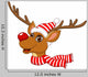 Cute Christmas Reindeer Rudolf Wall Decal