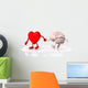 Heart and Brain Walk Wall Decal