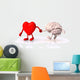 Heart and Brain Walk Wall Decal