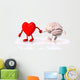 Heart and Brain Walk Wall Decal