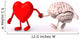 Heart and Brain Walk Wall Decal