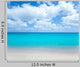 Tropical Beach with White Sands and Clouded Sky Wall Decal
