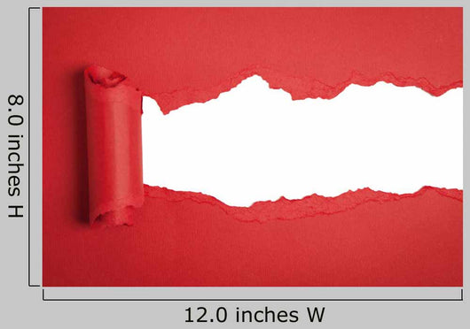 Torn Red Paper Wall Decal