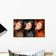 Collage Beautiful Young Woman Wall Decal