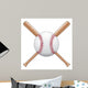 Baseball with Bats Wall Decal
