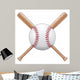 Baseball with Bats Wall Decal