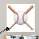 Baseball with Bats Wall Decal