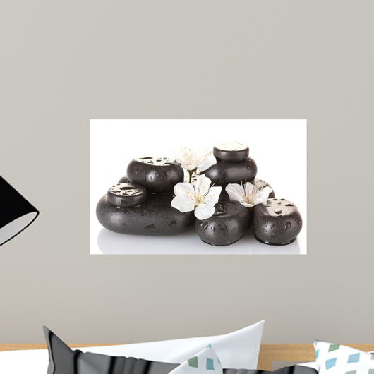 Black Spa Stones Wall Decal
