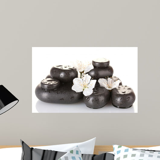 Black Spa Stones Wall Decal
