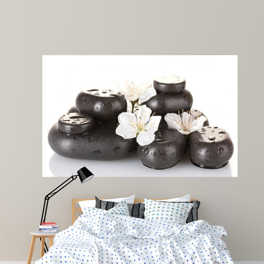 Black Spa Stones Wall Decal
