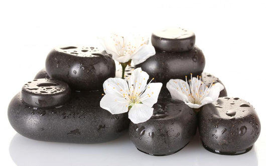 Black Spa Stones Wall Decal