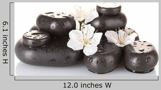 Black Spa Stones Wall Decal