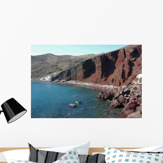 Red Beach Wall Decal