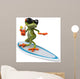Frog Surfing Wall Decal