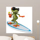 Frog Surfing Wall Decal