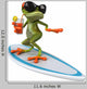 Frog Surfing Wall Decal